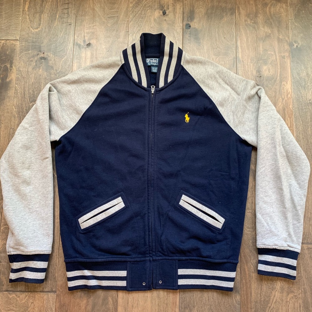 Rare Polo Ralph Lauren Cotton Varsity Jacket. Perfect for The spring and fall!